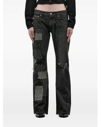Junya Watanabe - Patchwork Low-Rise Flared Jeans - Lyst