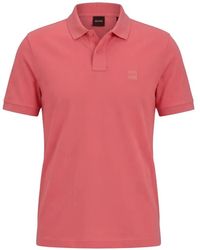BOSS - Stretch-Cotton Slim-Fit Polo Shirt With Logo Patch - Lyst