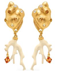 Oscar de la Renta - Shell Drop Earrings - Lyst
