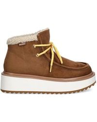 Love Moschino - Faux-Fur Platform Boots - Lyst
