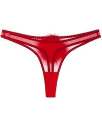 Gilda & Pearl - Zijden String Met Veren - Lyst