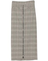 Patrizia Pepe - Check-Print Zip-Fastening Skirt - Lyst