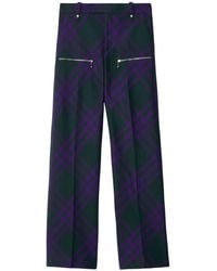 Burberry - Hose Mit Karomuster - Lyst
