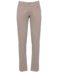 Jacob Cohen - Logo-Patch Slim-Fit Trousers - Lyst