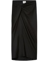 Isabel Marant - Draped Knot-Detail Midi Skirt - Lyst