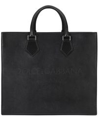 Dolce & Gabbana Shopper Met Logo-reliëf - Zwart