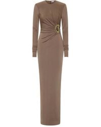 Rebecca Vallance - Langärmeliges Misha Maxikleid Mit Ringdetail - Lyst