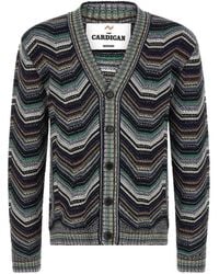 Missoni - Zigzag-Knit V-Neck Cardigan - Lyst