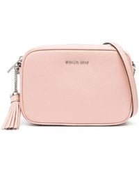 MICHAEL Michael Kors - Pebbled Leather Logo Crossbody Bag - Lyst