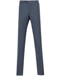 Canali - Wool Pressed-crease Straight Trousers - Lyst