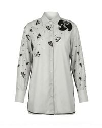 Valentino Garavani - Sequin-Embellished Floral-Embroidered Shirt - Lyst