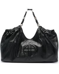 Anine Bing - Kate Logo-Embossed Leather Tote Bag - Lyst