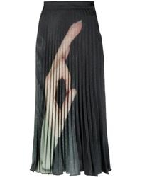 MM6 by Maison Margiela - High-Waisted Pleated Skirt - Lyst