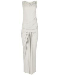 Entire studios - Vestido Midi Drapeado - Lyst