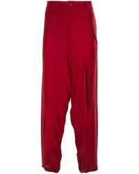 Yohji Yamamoto - Hose Aus Seide Mit Abstraktem Print - Lyst