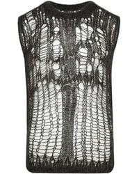 Rick Owens - Maglia Spider Knitted Sweater Vest - Lyst