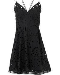 Alberta Ferretti - Robe Courte À Col V - Lyst