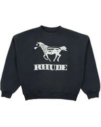 Rhude - Dinero-Graphic Crew-Neck Sweatshirt - Lyst