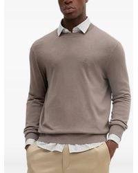 ARMANI EXCHANGE - Logo-Embroidered Crew-Neck Sweater - Lyst
