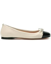 SCAROSSO - Carla Leather Ballerina Shoes - Lyst