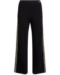 Karl Lagerfeld - Pantalones de punto con detalle de bouclé - Lyst