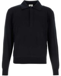 Saint Laurent - Long-Sleeve Polo Shirt - Lyst