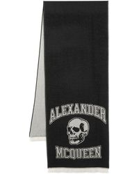 Alexander McQueen - Sciarpa in lana con stampa logo per uomo - Lyst