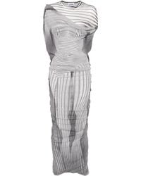 Jean Paul Gaultier - Body Morphing Layered Draped Tulle Midi Dress - Lyst