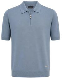 Tombolini - Zip-Fastening Short-Sleeve Polo Shirt - Lyst