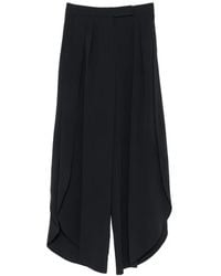 Max Mara - Palazzo Plooibroek Met Wijde Pijpen - Lyst