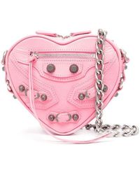 Balenciaga - Mini Le Cagole Heart Leather Crossbody Bag - Lyst