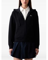 Lacoste - Logo-Patch Zip-Up Hoodie - Lyst