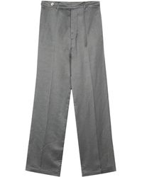 Alysi - Slub-texture Tailored Trousers - Lyst