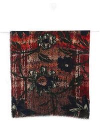 SGOMBERO CANTINE - Floral-Print Fringed Scarf - Lyst