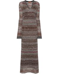 Missoni - Strickkleid Mit V-Ausschnitt - Lyst