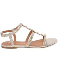 Via Roma 15 - Leather Flat Sandals - Lyst