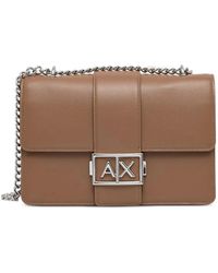 ARMANI EXCHANGE - Logo-Plaque Crossbody Bag - Lyst