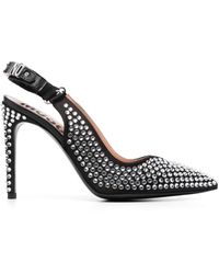 Moschino - 110mm Crystal-embellished Leather Pumps - Lyst