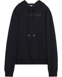 Lanvin - Hoodie Logo Manuscrit Denim - Lyst
