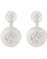 Fernando Jorge - 18Kt Signal Diamond And Moonstone Earrings - Lyst