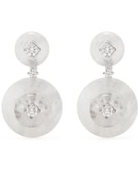 Fernando Jorge - 18Kt Signal Diamond And Moonstone Earrings - Lyst