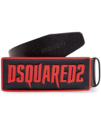 DSquared² - Logo-embossed Buckle Leather Belt - Lyst