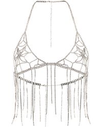 Loulou - X Lit Appeal Crystal-embellished Triangle-cup Top - Lyst