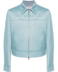 Lanvin - Giacca-Camicia Con Applicazione A Fiori - Lyst