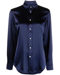 Polo Ralph Lauren - Long-Sleeved Silk Shirt - Lyst