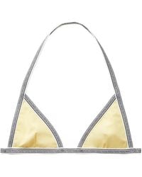 Versace - Top De Bikini Con Borde Greca - Lyst