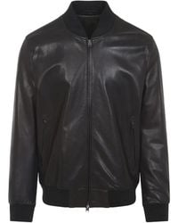 Brioni - Leather Bomber Jacket - Lyst