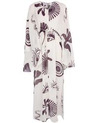 Cala De La Cruz - Graphic-Print Flared-Sleeve Kaftan - Lyst