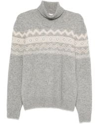 Eleventy - Turtleneck Jacquard Sweater - Lyst
