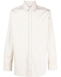 Golden Goose - Striped Cotton Button-Up Shirt - Lyst